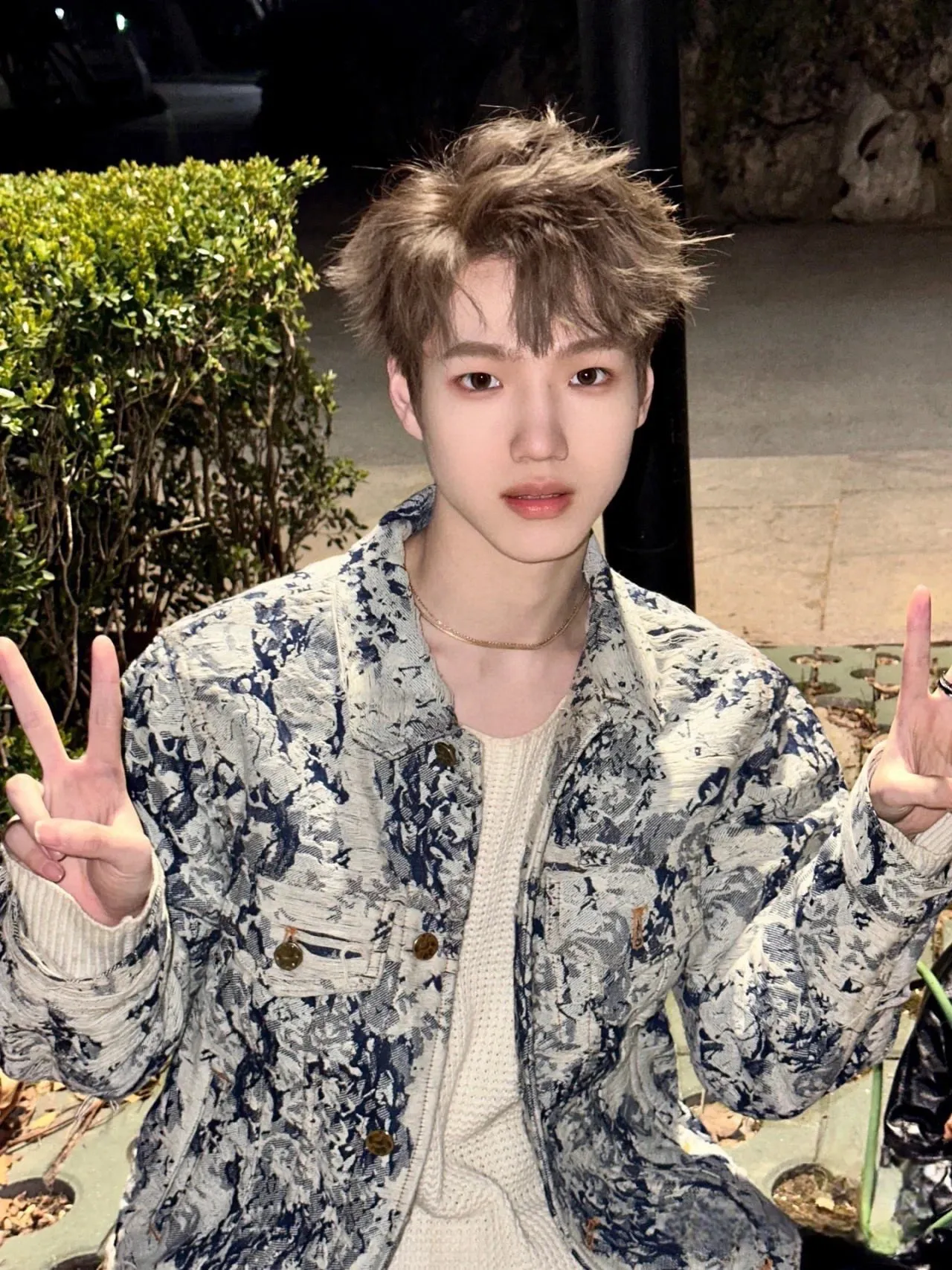 Louis Vuitton/Louis Vuitton Retro floral fringed denim jacket